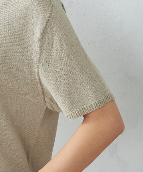 COMME CA ISM(コムサイズム)の「ロゴ ニットTシャツ(ニット/セーター・レディース・ダークブラウン/ベージュ/オリーブ/オレンジ・MEDIUM/LARGE)」の14枚目の写真