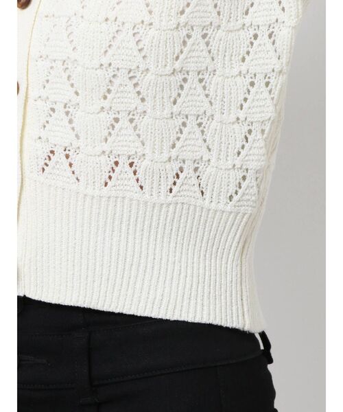 EMODA（エモダ）の「ワイドカラーポロニット（ニット/セーター・レディース・ホワイト/ブラック/イエロー・FREE）」の20枚目の写真