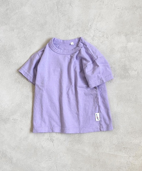 JIPPON（ジポン）の「セットインワイドＴシャツ（80～140cm）（Tシャツ/カットソー・キッズ・ミント/オフホワイト/ピンク/ラベンダー/ブルー/チャコール/ライトブルー/ホワイト系その他/オレンジ/モカ/ライトグリーン・80/90/95/100/110/120/130/140）」の9枚目の写真
