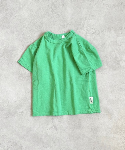 JIPPON（ジポン）の「セットインワイドＴシャツ（80～140cm）（Tシャツ/カットソー・キッズ・ミント/オフホワイト/ピンク/ラベンダー/ブルー/チャコール/ライトブルー/ホワイト系その他/オレンジ/モカ/ライトグリーン・80/90/95/100/110/120/130/140）」の6枚目の写真