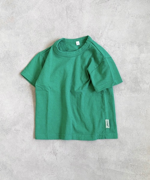 JIPPON（ジポン）の「セットインワイドＴシャツ（80～140cm）（Tシャツ/カットソー・キッズ・ミント/オフホワイト/ピンク/ラベンダー/ブルー/チャコール/ライトブルー/ホワイト系その他/オレンジ/モカ/ライトグリーン・80/90/95/100/110/120/130/140）」の7枚目の写真