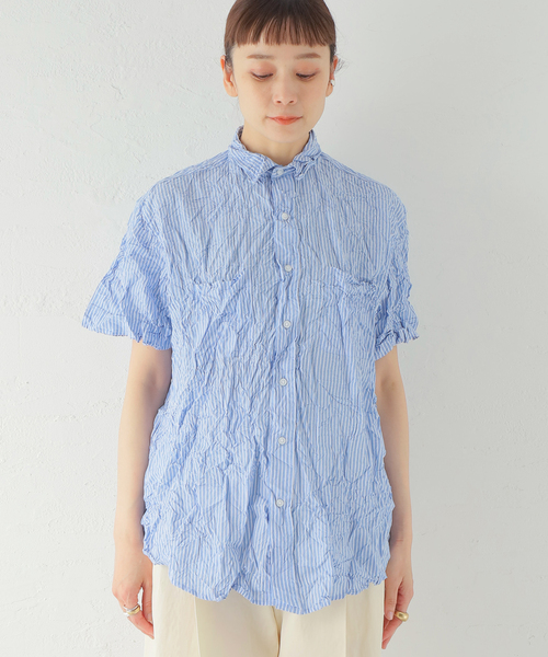 セール】【VAS-Y LENTEMENT/ヴァジーラントマン】POPLIN STRIPE