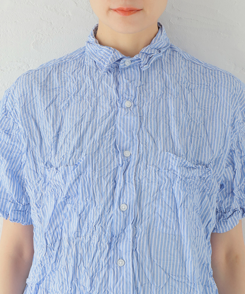 セール】【VAS-Y LENTEMENT/ヴァジーラントマン】POPLIN STRIPE