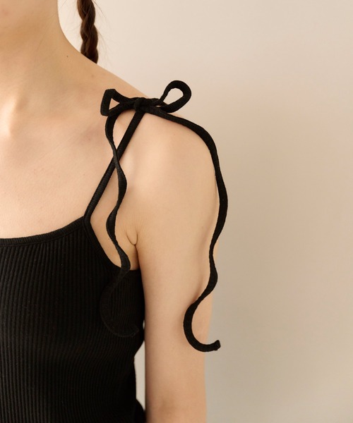 パッド付き 肩リボンキャミソール TINA：JOJUN（キャミソール）｜TINA