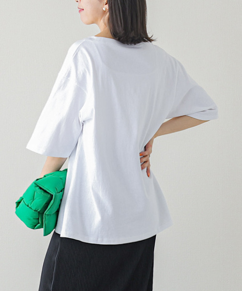 SUGAR BISKET（シュガービスケット）の「ビックシルエットロゴTシャツ（Tシャツ/カットソー・レディース・ホワイト/チャコールグレー/ブラック・フリー）」の9枚目の写真