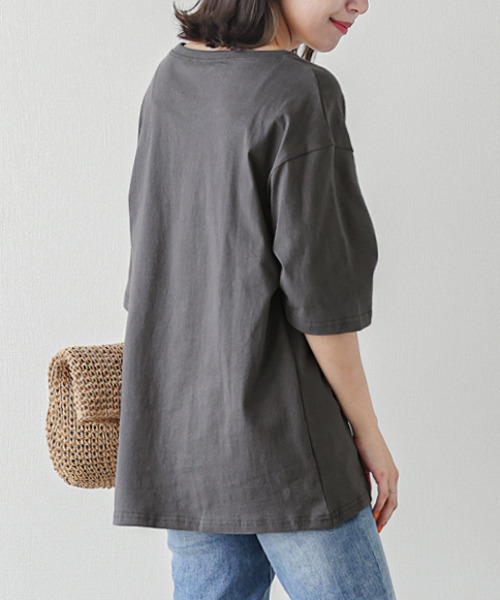 SUGAR BISKET（シュガービスケット）の「ビックシルエットロゴTシャツ（Tシャツ/カットソー・レディース・ホワイト/チャコールグレー/ブラック・フリー）」の10枚目の写真