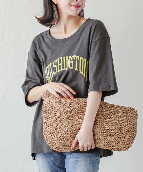 SUGAR BISKET（シュガービスケット）の「ビックシルエットロゴTシャツ（Tシャツ/カットソー・レディース・ホワイト/チャコールグレー/ブラック・フリー）」の19枚目の写真