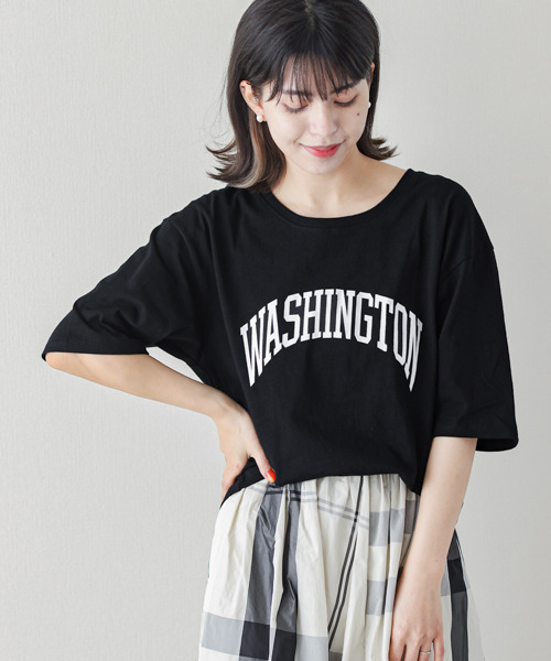 SUGAR BISKET（シュガービスケット）の「ビックシルエットロゴTシャツ（Tシャツ/カットソー・レディース・ホワイト/チャコールグレー/ブラック・フリー）」の11枚目の写真