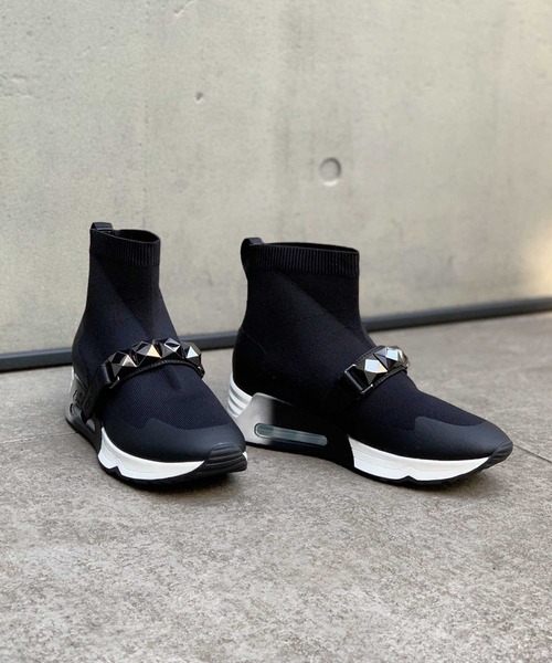 ASH（アッシュ）の「【LUST】BL ハイカットニットスニーカー（スニーカー・レディース・ブラック・40/38/39/35/36/37）」の4枚目の写真