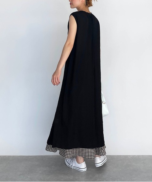 PICCIN（ピッチン）の「前後2WAYワンピース（ワンピース・レディース・ブラック/ベージュ/レンガ・M/L）」の17枚目の写真