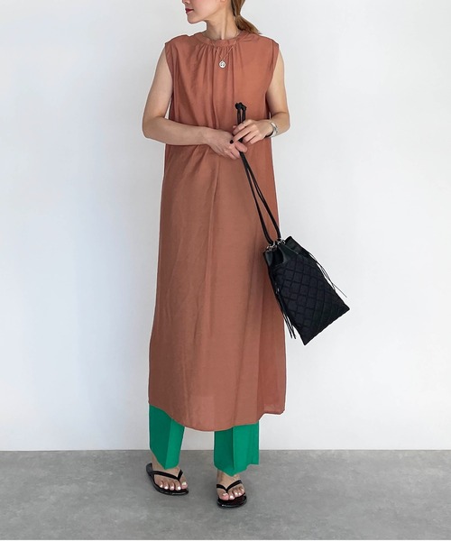 PICCIN（ピッチン）の「前後2WAYワンピース（ワンピース・レディース・ブラック/ベージュ/レンガ・M/L）」の15枚目の写真