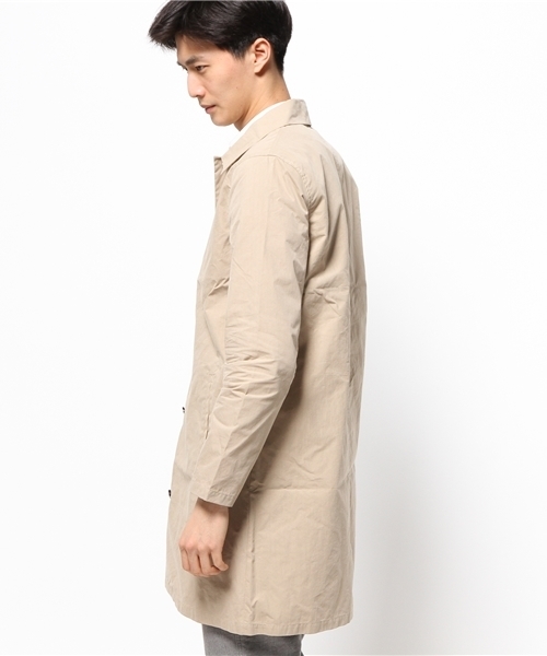 Lui's（ルイス）の「Lui's(ルイス) ポプリンシャツコート（ステンカラーコート・メンズ・ブラック/ベージュ・MEDIUM/SMALL）」の12枚目の写真