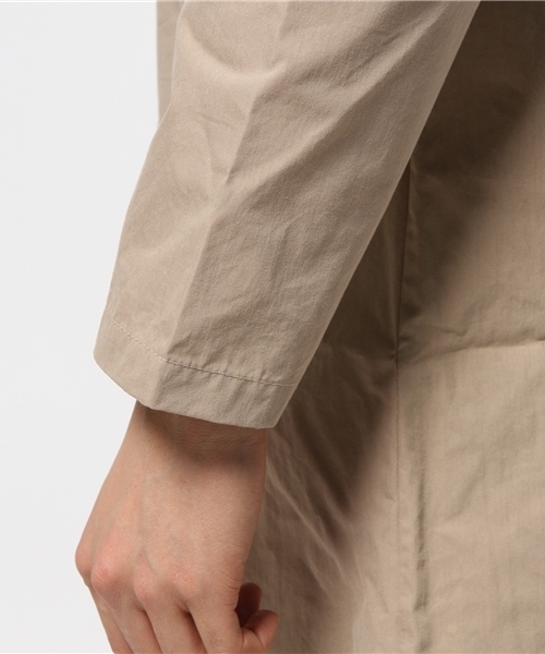 Lui's（ルイス）の「Lui's(ルイス) ポプリンシャツコート（ステンカラーコート・メンズ・ブラック/ベージュ・MEDIUM/SMALL）」の6枚目の写真