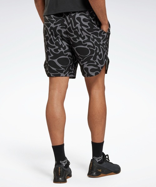 Reebok（リーボック）の「ワークアウト レディ オールオーバー プリント ショーツ / Workout Ready Allover Print Shorts（その他パンツ・メンズ・グレー・X-SMALL/MEDIUM/LARGE/XX-LARGE/XXX-LARGE/SMALL/X-LARGE）」の2枚目の写真