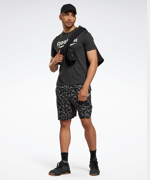 Reebok（リーボック）の「ワークアウト レディ オールオーバー プリント ショーツ / Workout Ready Allover Print Shorts（その他パンツ・メンズ・グレー・X-SMALL/MEDIUM/LARGE/XX-LARGE/XXX-LARGE/SMALL/X-LARGE）」の5枚目の写真