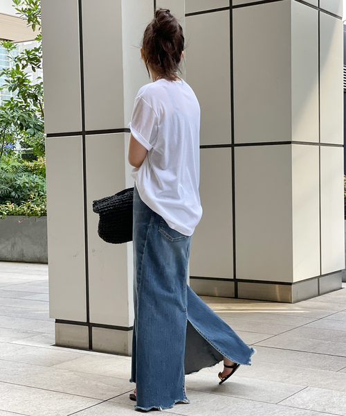 AP STUDIO（エーピーストゥディオ）の「《追加》スリットデニムスカート（デニムスカート・レディース・ブルー系その他・36/38/34）」の4枚目の写真