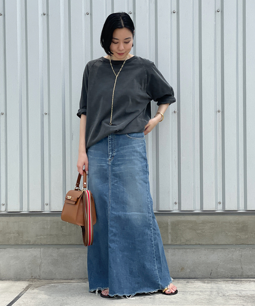 AP STUDIO（エーピーストゥディオ）の「《追加》スリットデニムスカート（デニムスカート・レディース・ブルー系その他・36/38/34）」の8枚目の写真