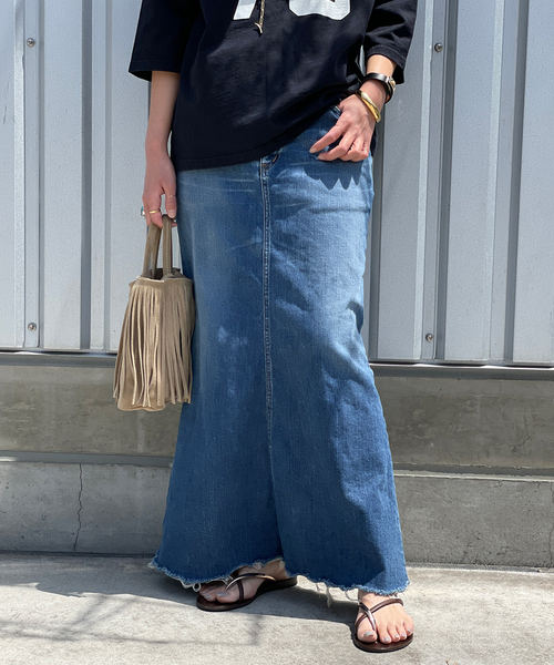 AP STUDIO（エーピーストゥディオ）の「《追加》スリットデニムスカート（デニムスカート・レディース・ブルー系その他・36/38/34）」の17枚目の写真