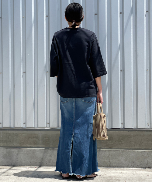 AP STUDIO（エーピーストゥディオ）の「《追加》スリットデニムスカート（デニムスカート・レディース・ブルー系その他・36/38/34）」の22枚目の写真