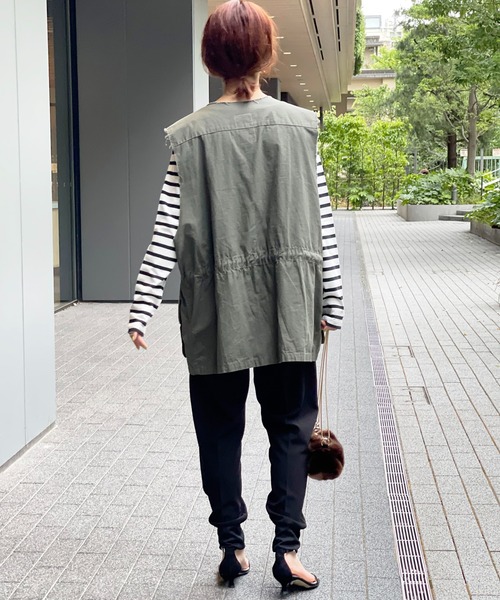 Spick & Span（スピックアンドスパン）の「GIZAcottonボーダー ロンT（Tシャツ/カットソー・レディース・ブラック/レッド/グリーン/ボルドー・FREE）」の17枚目の写真