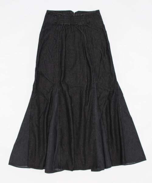 axes femme（アクシーズファム）の「刺繍入デニムマーメイドＳＫ（スカート・レディース・ブラック/インディゴブルー・FREE）」の3枚目の写真