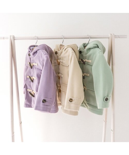 apres les cours(アプレレクール)の「ダッフルコート(ダッフルコート・キッズ・ミント/キナリ/パープル・130/140/80/90/100/110/120)」の17枚目の写真