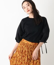 OPAQUE.CLIP | ドッキングリボンスリーブカットソー【シルキースーピマ/WEB限定カラー・サイズ】(Tシャツ/カットソー)