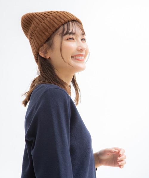 Honeys（ハニーズ）の「ニット帽（ニットキャップ/ビーニー・レディース・ライトグリーン/ライトブラウン/ベージュ/ブラック/レンガ/ブラウン/アイボリー/ブルー・FREE）」の13枚目の写真