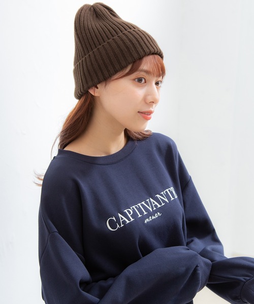 Honeys（ハニーズ）の「ニット帽（ニットキャップ/ビーニー・レディース・ライトグリーン/ライトブラウン/ベージュ/ブラック/レンガ/ブラウン/アイボリー/ブルー・FREE）」の15枚目の写真