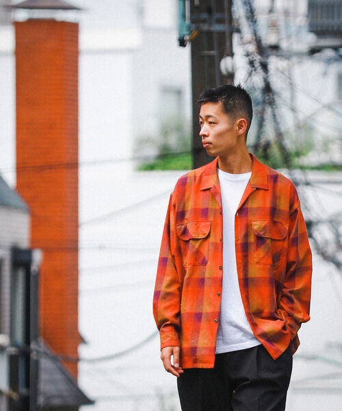 BEAMS（ビームス）の「BEAMS / オンブレチェック イージーフィット オープンカラーシャツ（シャツ/ブラウス・メンズ・グリーン系その他/コバルトブルー/マルーン・M/XL/L/S）」の7枚目の写真