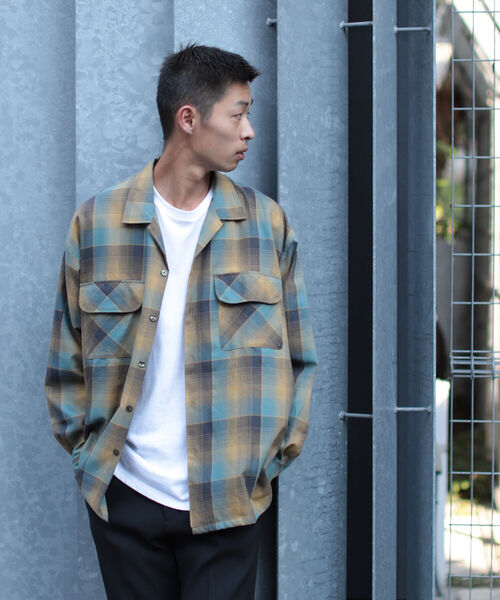 BEAMS（ビームス）の「BEAMS / オンブレチェック イージーフィット オープンカラーシャツ（シャツ/ブラウス・メンズ・グリーン系その他/コバルトブルー/マルーン・M/XL/L/S）」の11枚目の写真