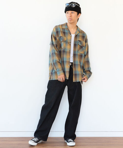 BEAMS（ビームス）の「BEAMS / オンブレチェック イージーフィット オープンカラーシャツ（シャツ/ブラウス・メンズ・グリーン系その他/コバルトブルー/マルーン・M/XL/L/S）」の21枚目の写真