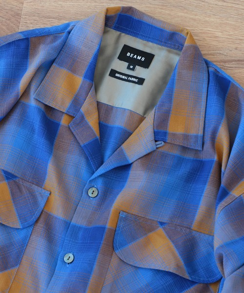 BEAMS（ビームス）の「BEAMS / オンブレチェック イージーフィット オープンカラーシャツ（シャツ/ブラウス・メンズ・グリーン系その他/コバルトブルー/マルーン・M/XL/L/S）」の15枚目の写真