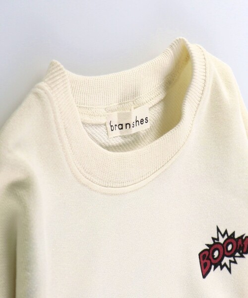 BRANSHES（ブランシェス）の「【bコレ】グラフィックトレーナー（スウェット・キッズ・カーキオリーブ/チャコールグレー/アイボリー/サックスブルー/レッド/ブラック/ブルー/カーキ/ベージュ・100/130/150/140/110/120/90/160）」の21枚目の写真