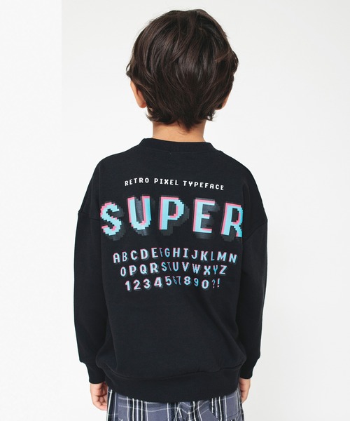 BRANSHES（ブランシェス）の「【bコレ】グラフィックトレーナー（スウェット・キッズ・カーキオリーブ/チャコールグレー/アイボリー/サックスブルー/レッド/ブラック/ブルー/カーキ/ベージュ・100/130/150/140/110/120/90/160）」の3枚目の写真