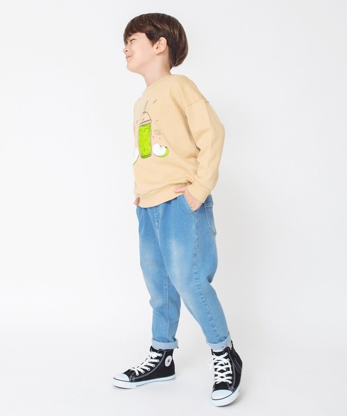 BRANSHES（ブランシェス）の「【bコレ】グラフィックトレーナー（スウェット・キッズ・カーキオリーブ/チャコールグレー/アイボリー/サックスブルー/レッド/ブラック/ブルー/カーキ/ベージュ・100/130/150/140/110/120/90/160）」の13枚目の写真