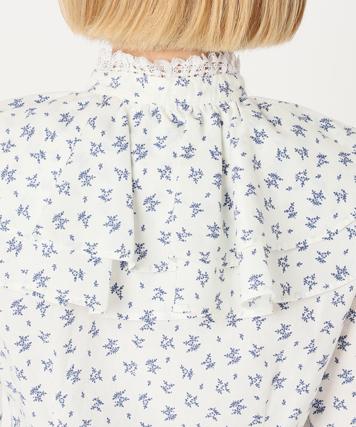 Charles Chaton（シャルルシャトン）の「ヴィクトリアン ブラウス（シャツ/ブラウス・レディース・ホワイト/サックスブルー・FREE）」の6枚目の写真