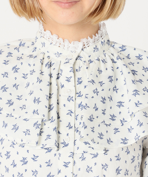 Charles Chaton（シャルルシャトン）の「ヴィクトリアン ブラウス（シャツ/ブラウス・レディース・ホワイト/サックスブルー・FREE）」の7枚目の写真