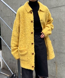 Snap club | 【Snap club】ビッグシルエット 襟付き ブークレ起毛カーディガン(カーディガン/ボレロ)
