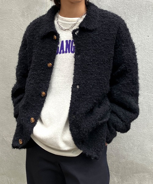 美品⁂ブラミンク⁂ビッグシルエットカーディガン　ユニセックス　ブラック　近年 組曲（KUMIKYOKU） カーディガン ビックシルエット カーディガン