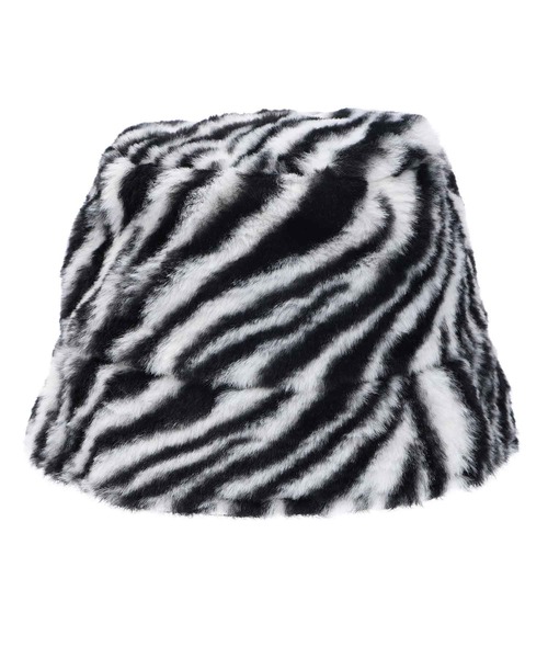 X-girl（エックスガール）の「ECO FUR BUCKET HAT（ハット・レディース・ホワイト/ライトブルー/ブラック・ONE SIZE）」の7枚目の写真