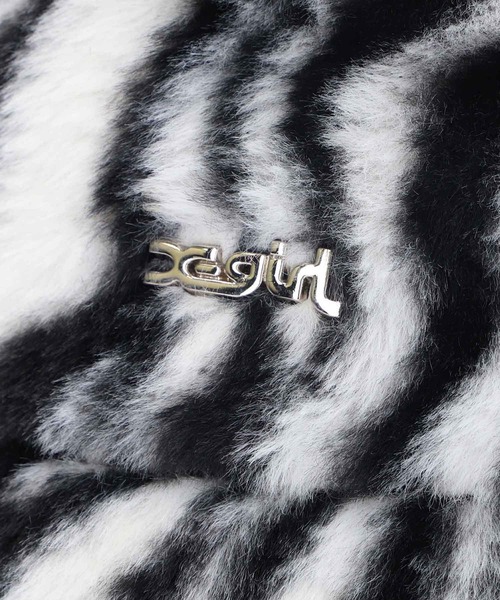 X-girl（エックスガール）の「ECO FUR BUCKET HAT（ハット・レディース・ホワイト/ライトブルー/ブラック・ONE SIZE）」の8枚目の写真