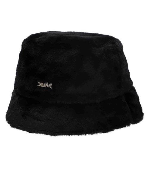 X-girl（エックスガール）の「ECO FUR BUCKET HAT（ハット・レディース・ホワイト/ライトブルー/ブラック・ONE SIZE）」の9枚目の写真