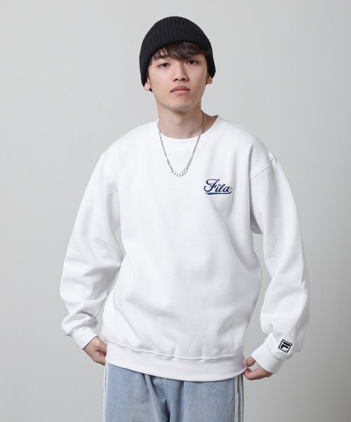 FILA(フィラ)の「【別注】 【FILA】 アソート ロゴ ルーズシルエット 裏起毛 長袖 スウェット トレーナー(スウェット・レディース・ホワイト/ブラック/ネイビー/オートミール/杢グレー/ホワイト系/ホワイト系1/ホワイト系2/ホワイト系3/ホワイト系4/ブラック系/ブラック系1/ブラック系2/ブラック系3/ブラック系4/グレー系/グレー系1/グレー系2/アイボリー系/アイボリー系1/アイボリー系2/ネイビー系/ネイビー系1/ネイビー系2・MEDIUM/LARGE/X-LARGE)」の7枚目の写真