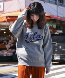 【別注】 【FILA】 アソート ロゴ ルーズシルエット 裏起毛 長袖 スウェット トレーナー