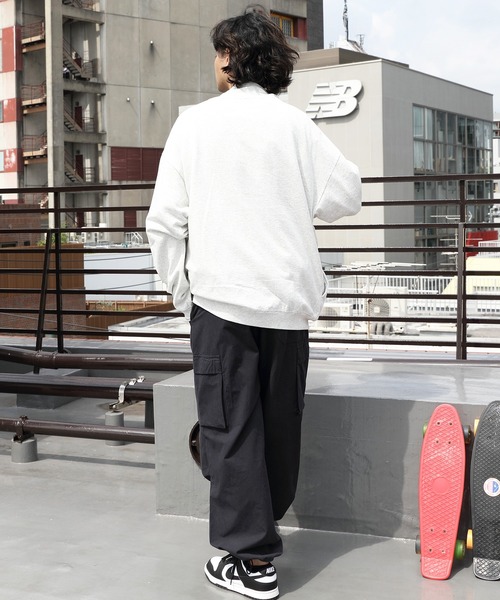 ８(eight)（エイト）の「ハーフジップスウェット（スウェット・メンズ・アッシュグレー/チャコール/ネイビー/マスタード・MEDIUM/LARGE）」の16枚目の写真