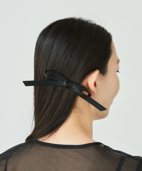 IRIS47（イリスフォーセブン）の「【IRIS 47】piano clip HB11（バレッタ/ヘアクリップ・レディース・ブラック/キャメル・FREE）」の7枚目の写真