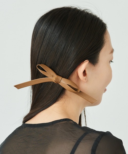 IRIS47（イリスフォーセブン）の「【IRIS 47】piano clip HB11（バレッタ/ヘアクリップ・レディース・ブラック/キャメル・FREE）」の9枚目の写真