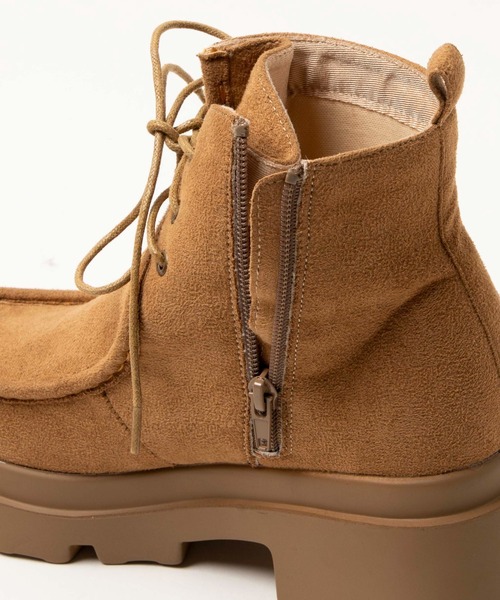 WEGO(ウィゴー)の「WEGO/レースアップモカブーツ(ブーツ・レディース・キャメル・MEDIUM/LARGE)」の11枚目の写真