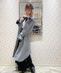 タグ付き！axes femme POETIQUE チェックロングトレンチコート axes femme POETIQUE（アクシーズファムポエティック）の